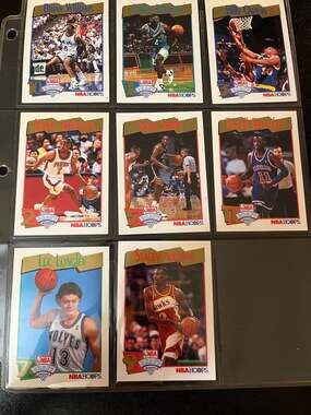 1991 NBA Hoops Draft Picks Basketball Trading Card Set Series 2, Cards #546-556